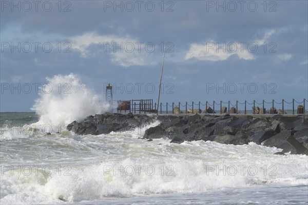 Pier at storm