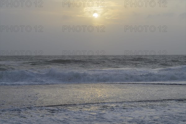 North sea with storm clouds