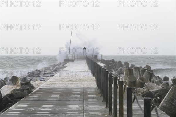 Pier at storm