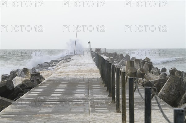 Pier at storm