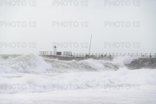 Pier at storm