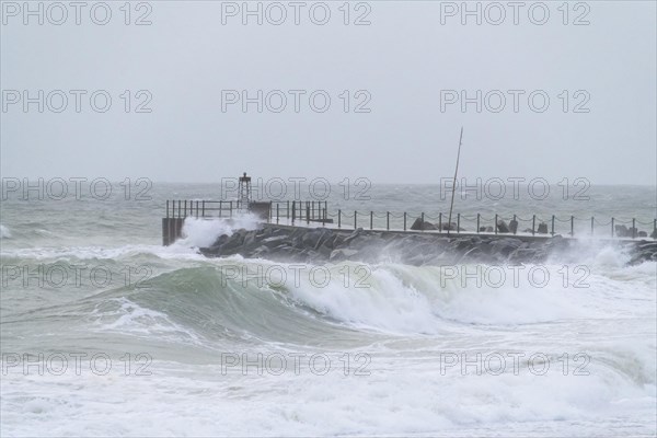 Pier at storm
