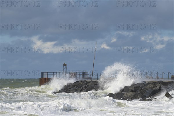 Pier at storm