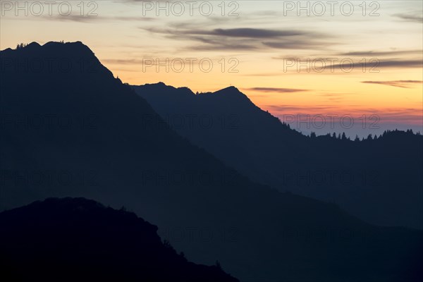 Evening hour with view of the Gerenfalben from Portlakopf