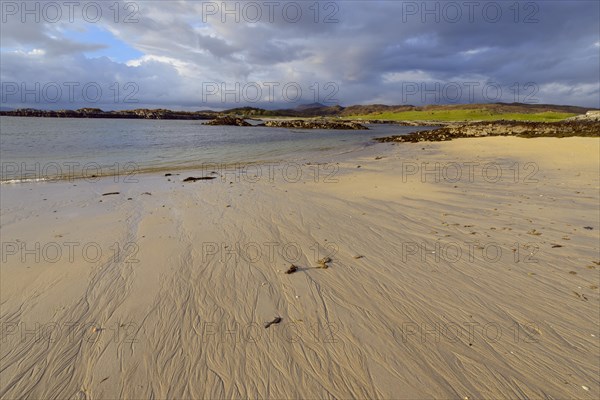 Scottish coast with beach in spring
