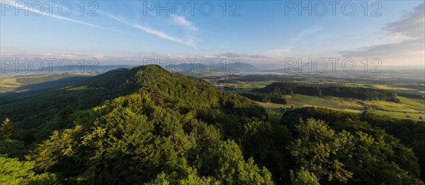 View towards the Alps from the high watchtower on the Albispass