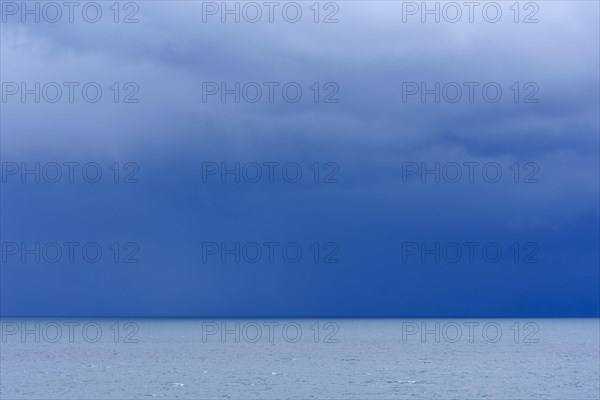 Cloud front over sea