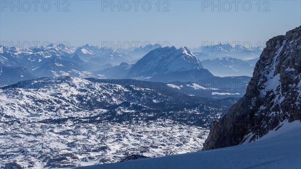 Blue sky over winter landscape