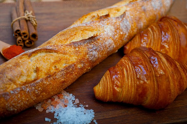 French fresh croissants and artisan baguette tradition