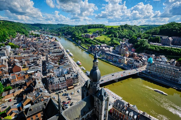 Aerial view of Dinant town