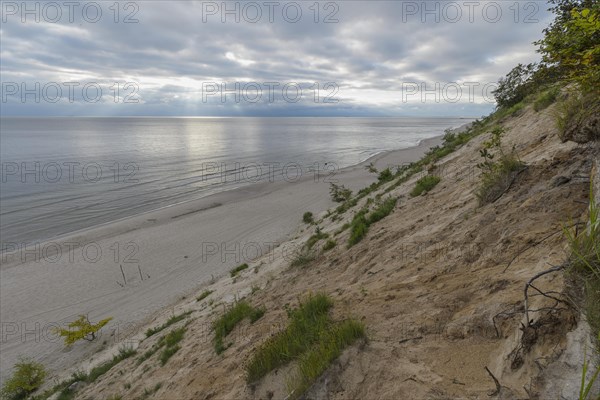 Steep coast at sunrise