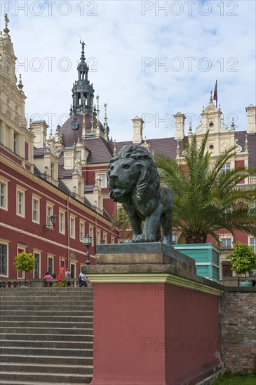 The New Muskau Palace built in the neo-Renaissance style
