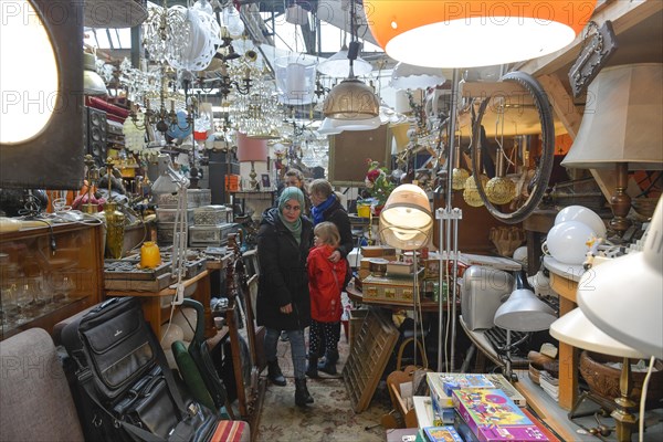 Indoor flea market at the Arena