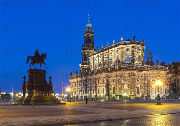 Catholic Court Church and King John Monument on the Theatre Square