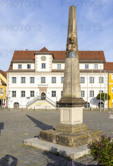 Electoral Saxon post office column on the market square