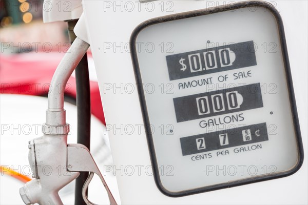 Retro old gas station pump