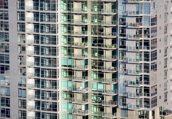 Downtown luxury apartments in the afternoon sunlight