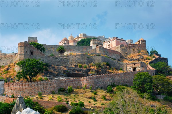 Vintage retro effect filtered hipster style image of Kumbhalgarh fort famous indian tourist landmark. Rajasthan