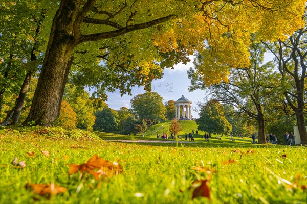 English Garden with Monopterus in Autumn