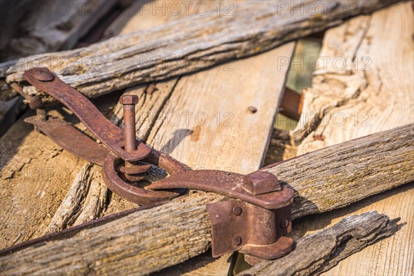 Abstract of vintage antique wood wagon parts