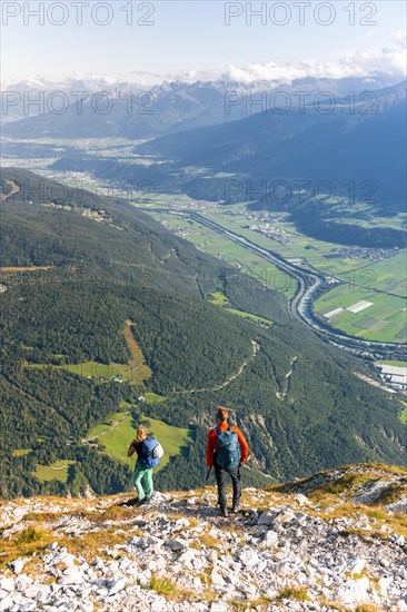 Hikers descending