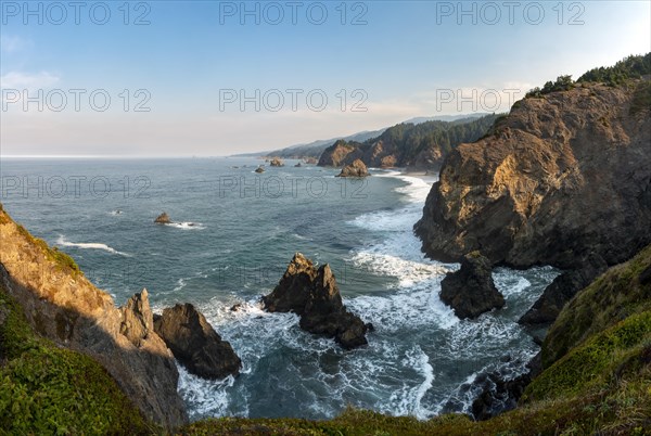 Ragged rocks in the sea