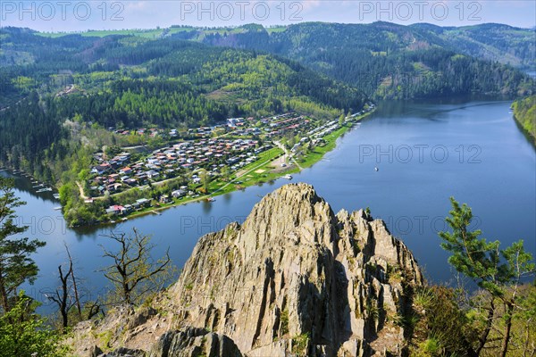 View of the river Saale from the Bockfelsen