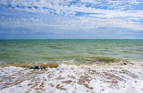 Sea on the Adriatic coast off Civitanova
