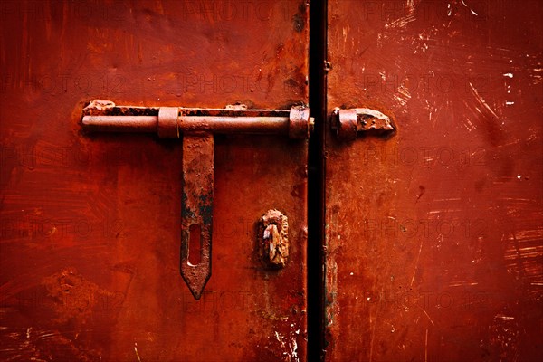Old latch on the door