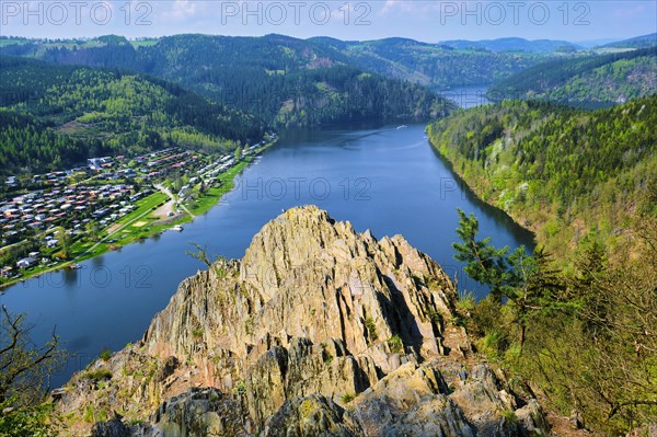 View of the river Saale from the Bockfelsen