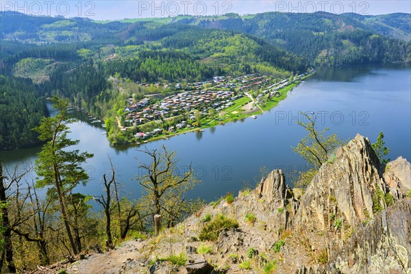 View of the river Saale from the Bockfelsen