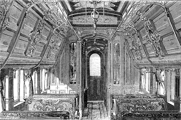 Luxurious Sleeping Car of the American Railroad