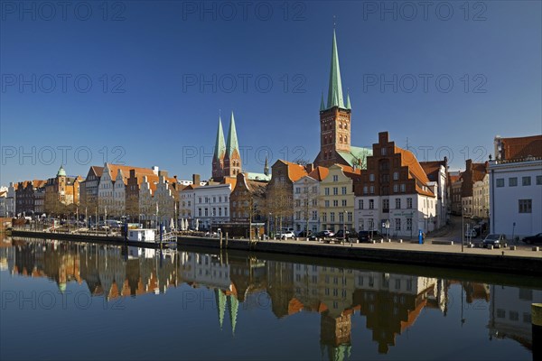 The historic old town on the Obertrave with the Church of St. Mary and the Church of St. Peter