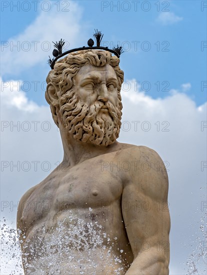 Close-up of Nettuno Statue