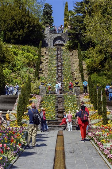The Italian Water Stairs with tourists