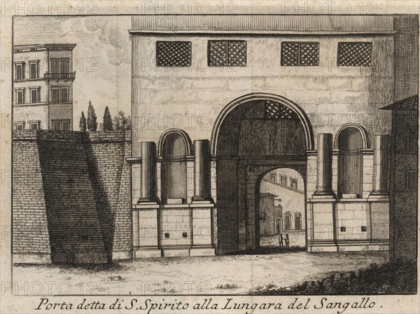 Porta detta di S. Spirito alla Lungara del Sangallo