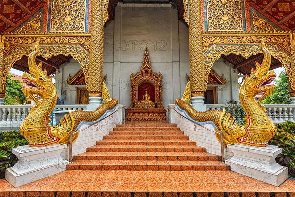 Wihan Luang buddhits temple in Wat Phra Singh