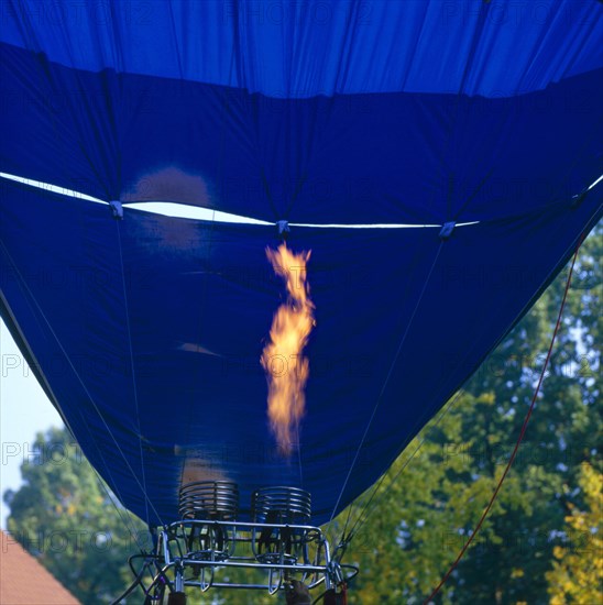 Heissluftballon in der Luft