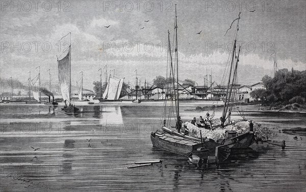 Der Hafen von Wallwitzhafen an der Elbe