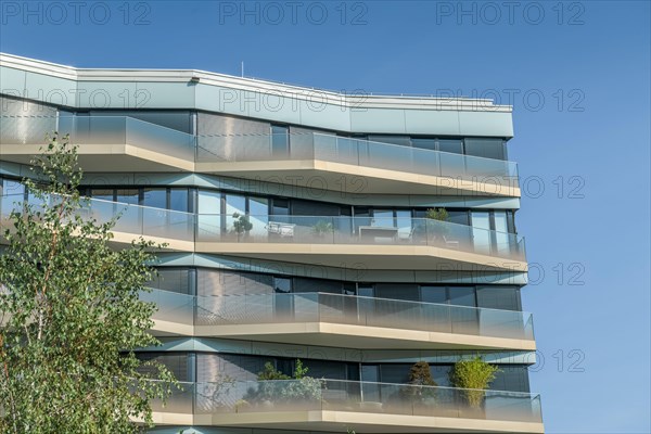 Glazed balconies on new-build flats