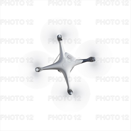 Drone quadcopter from above isolated on A white background