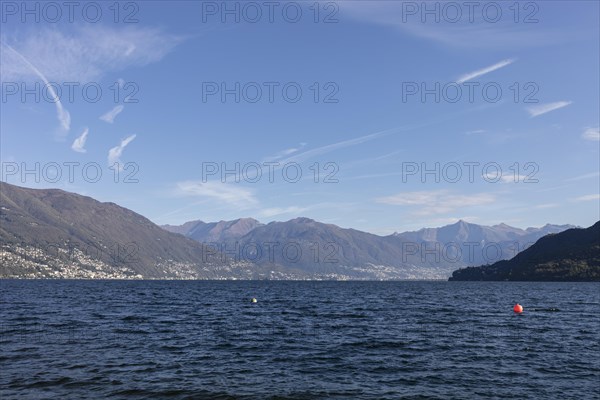 Lake Maggiore on the shore of Cannobio