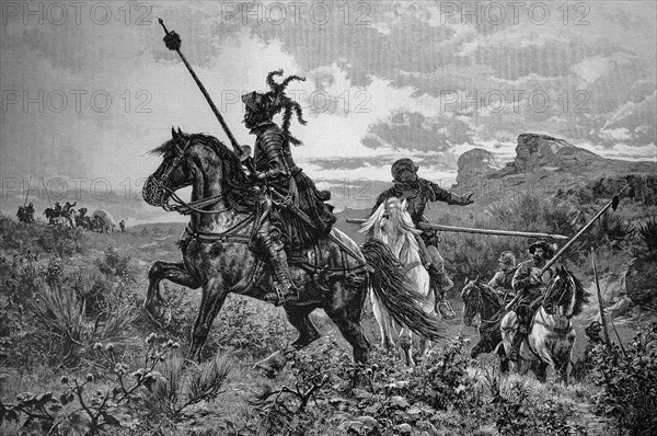 The robber barons raid a goods transport in the Middle Ages