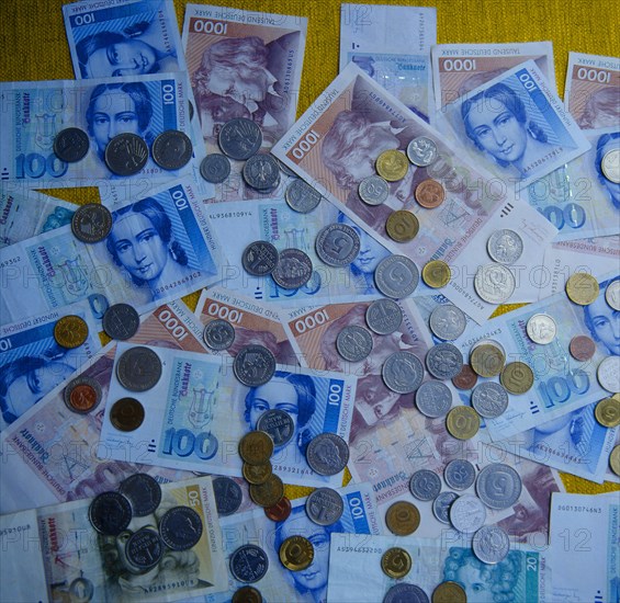 German Mark Notes and Coins
