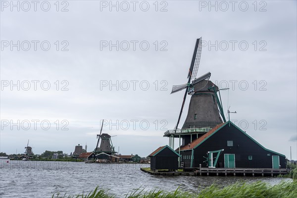 Historic windmills on the banks of the Zaan
