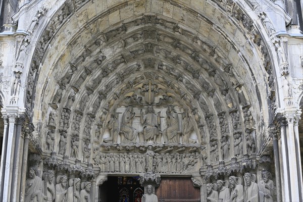 Tympanum of the south portal of Notre Dame of Chartres Cathedral