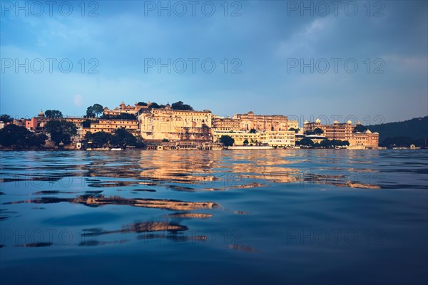 View of famous romantic luxury Rajasthan indian tourist landmark