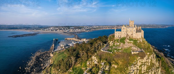 St Michaels Mount from a drone