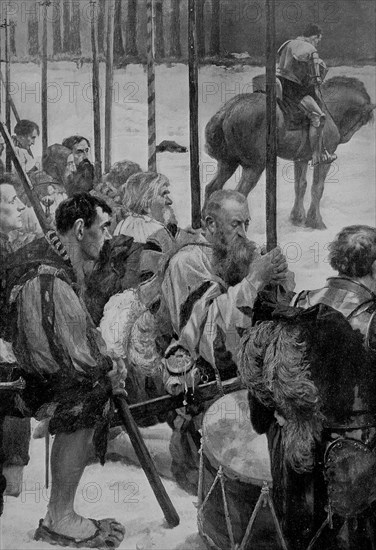 Landsknecht vor einer Schlacht