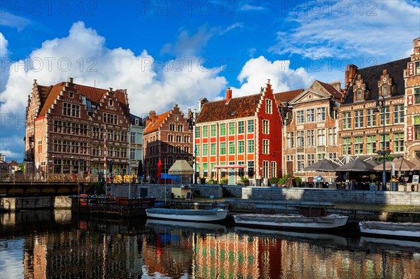 Graslei canal and historic buildings